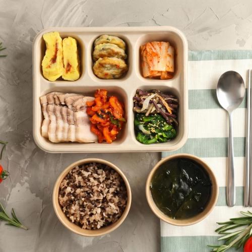 돼지고기보쌈김치 도시락